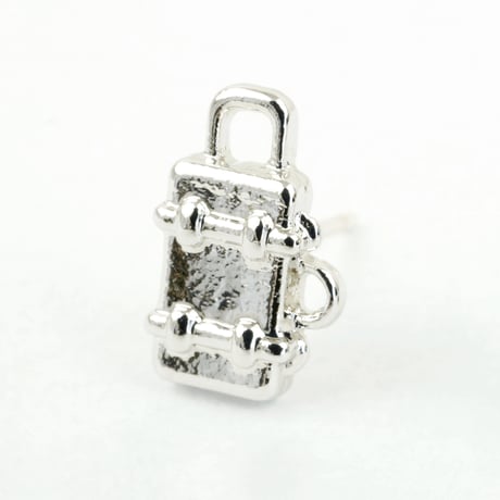 飛行機 エアープレーン スーツケース アシンメトリー ピアス Silverpost925 シルバー ゴールド メンズ レディース ユニセックス アクセサリー：PS160603