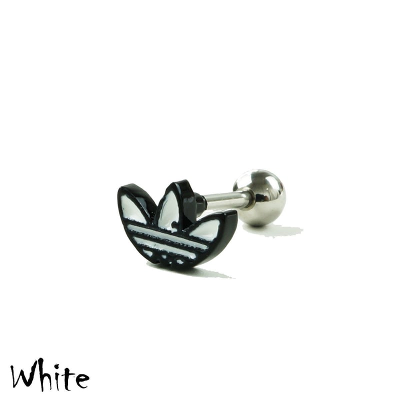 片耳用（1個売り）adidas アディダス モチーフボディピアス ステンレス 