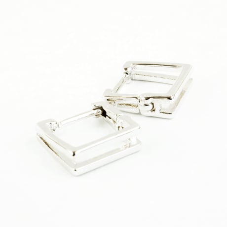 両耳用（2個セット） スクエア  2ライン フープ リング ミニ プチ ピアス メンズ レディース ユニセックス アクセサリー：MPB160801