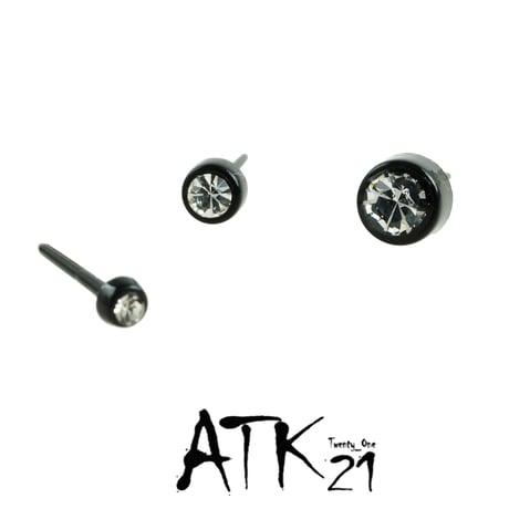 (3点セット）一粒ストーン 樹脂ピアス アレルギーフリー 18G ゴムキャッチ アクリル メンズ レディース ユニセックス アクセサリー：RP190101