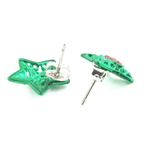 ビジュー カラー スター ピアス クリスマス *:..｡O○☆ ゴールド レディース かわいい アクセサリー：PKS151011