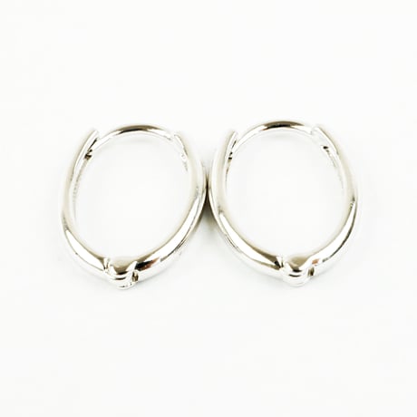 両耳用（2個セット） オーバルモチーフ フープ リング ミニ プチ ピアス メンズ レディース ユニセックス アクセサリー：MPB160801