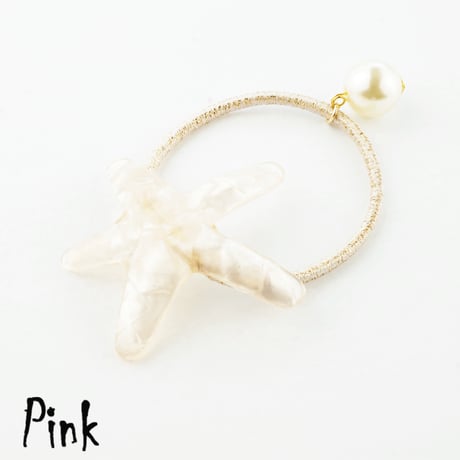 スターフィッシュ シースター ヒトデ パール マリンモチーフ ヘアゴム ヘアポニー レディース ヘアアクセサリー：HG170303