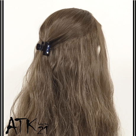 スクエア アクリルストーン キラキラ シンプル 上品 バンスクリップ ミニバンス しっかりホールド 簡単ヘアアレンジ 髪留め 大人アクセ レディース ヘアアクセサリー：HBM181101
