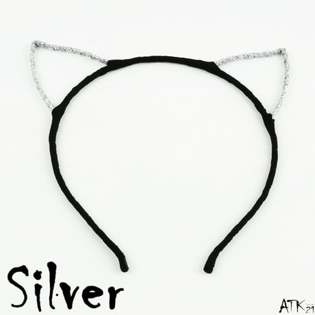 猫耳 カチューシャ ネコ耳 ねこ耳 子猫 ラメ コスプレ コスチューム ヘアバンド レディース ヘアアクセサリー：HK170902