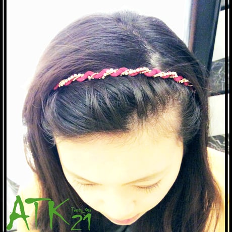 2way ラインストーン ウエーブ シンプル カチューシャ ヘアアクセサリー ヘッドアクセ かわいい 人気 オフィス レディース おしゃれ ：HK151001-1