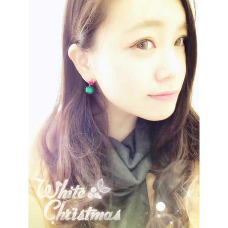 ビジュー カラーボール スタッド ピアス クリスマス *:..。O○☆ レディース アクセサリー：PKS151010（S)