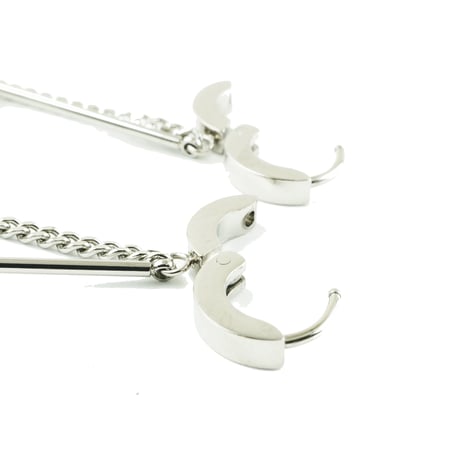 両耳用（2点セット）フープ チェーン バー  18G サージカルステンレスピアス Surgical Steel 316L メンズ レディース ユニセックス アクセサリー：HPS170802