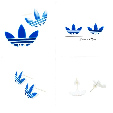 （2点セット）リーフモチーフ adidas アディダス スタッド ピアス メンズ レディース ユニセックス アクセサリー：PSK190701