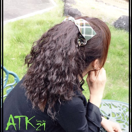 チェック柄 リボンシュシュ  簡単ヘアアレンジ ヘアポニー ハーフアップ まとめ髪 レディース ヘアアクセサリー：HS181002