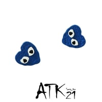 (2点セット）ハートピアス cuteなお目目 ピアス  メンズ レディース ユニセックス アクセサリー：PSK191102