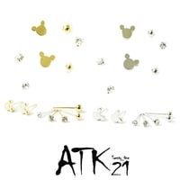 (7点セット）ミッキー モチーフ スタッドピアス セットピアス メンズ レディース  ユニセックス アクセサリー