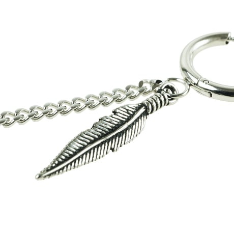 片耳用（1個売り）フープ チェーン コーン リーフ 揺れる 18G ステンレスピアス Surgical Steel 316L メンズ レディース ユニセックス アクセサリー：MPS190603