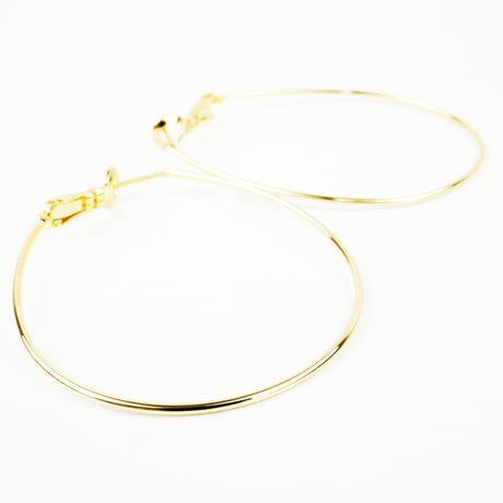 オーバル フープピアス 華奢 ゴールド  レディース アクセサリー：PL160802