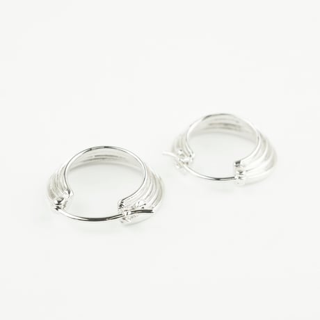 両耳用（2個セット）4連 フープピアス リングピアス 18G シルバー シンプル 上品  レディース アクセサリー：HPB170601
