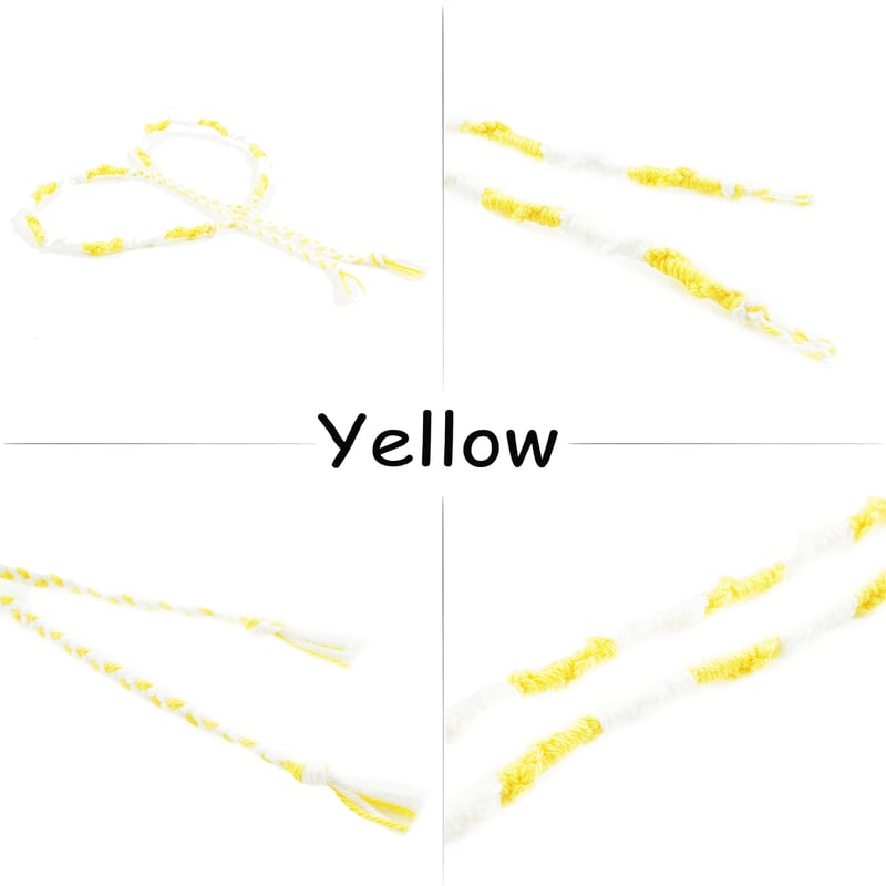 2点セット）ハンドメイド White 2カラー ペア カップル ミサンガ