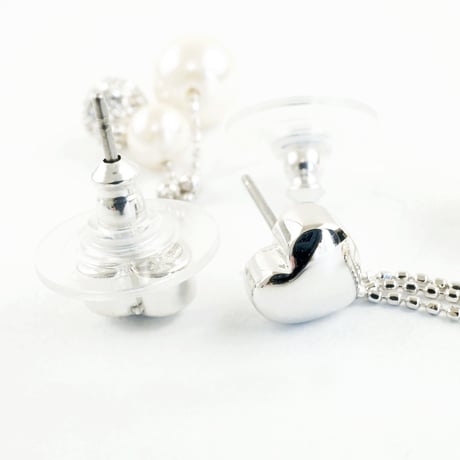 SWAROVSKI スワロフスキー パヴェボール パール ピアス スイング 大人可愛い レディース アクセサリー✧ラッピング無料BOX付✧：PSP140801
