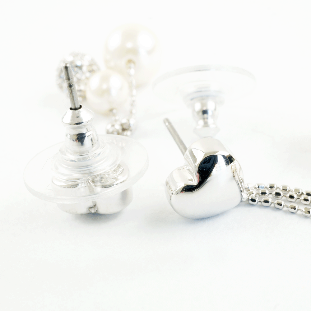 SWAROVSKI スワロフスキー パヴェボール パール ピアス スイング