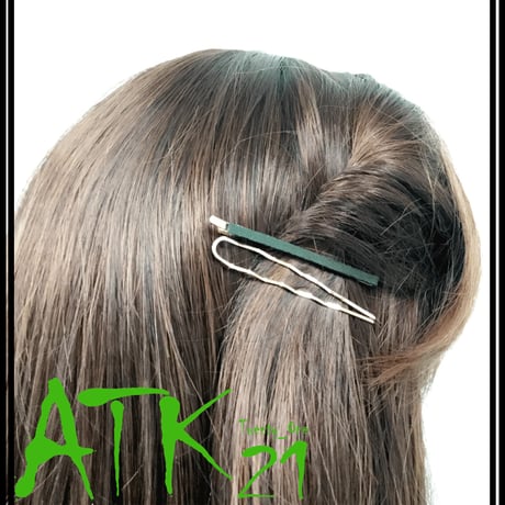 (3本セット) シンプル スエード ゴールド プレート ヘアピンセット ヘアアクセサリー：HA160804