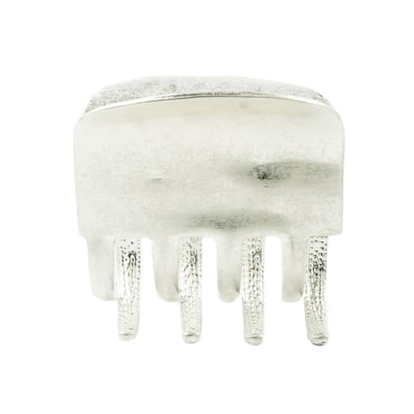 メタルフレーム バンスクリップ マット シルバー  シンプル 上品 へアクリップ 髪留め 大人アクセ レディース ヘアアクセサリー：HBL190906