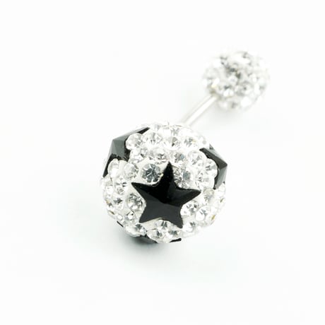 へそピアス 16G パヴェ バナナバーベル ネイブル ボディピアス スワロフスキー サージカルステンレス316L アクセサリー：NP170401