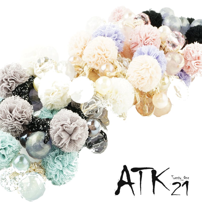 レースボール ヘアゴム シュシュ じゃらじゃらゴム じゃらごむ ローズ