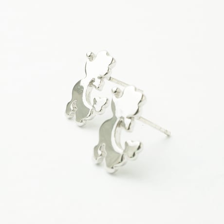 両耳用（2個セット）トイプードル プードルモチーフ スタッド ピアス Silverpost925 シルバー ゴールド メンズ レディース ユニセックス アクセサリー：PSS170601