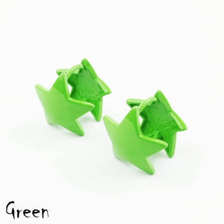 両耳用（2個セット）スター カラー フープ リング 18G  レディース アクセサリー：HPB170402