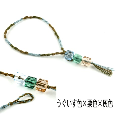 浴衣にぴったり 和柄モチーフ  ミサンガ Ｍｉｓｓａｎｇａ アンクレット レディース お守り ミックスカラー コードアンクレット