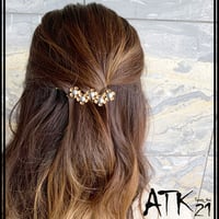 フラワー パール ヘアピン ヘアクリップ ゴールド ウェーブ ヘアピン  簡単ヘアアレンジ 髪どめ 前髪 レディース ヘアアクセサリー