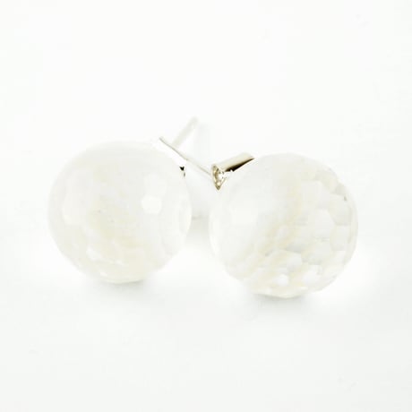 透明感いっぱい ニュアンスカラー ストーン ボール スタッド ピアス おしゃれ レディース アクセサリー：PKS160302