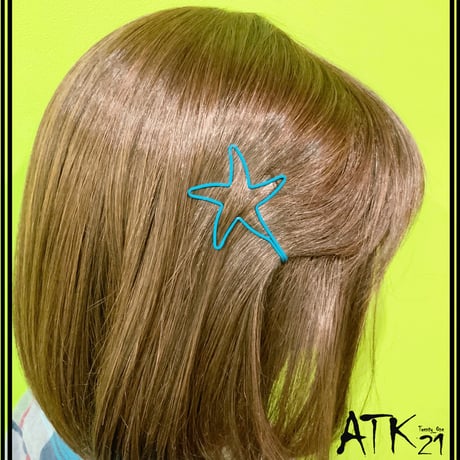 海モチーフ スターフィッシュ ヒトデ モチーフ マットカラー ヘアピン 髪どめ 前髪 キッズ レディース ヘアアクセサリー：HA200201