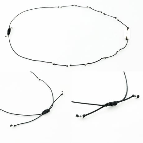 ワックスコード ボール シルバー925 アンクレット 華奢 カジュアル おしゃれ レディース アクセサリー：AC170201