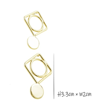 スクエア サークル 個性的 ピアス シンプル スタッドピアス 大人アクセ 大人ピアスキレイ目 上品 おしゃれ レディース アクセサリー