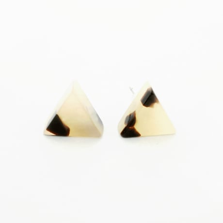 べっ甲 トライアングル スタッド ピアス きれいめ カジュアル レディース アクセサリー：PKS170203