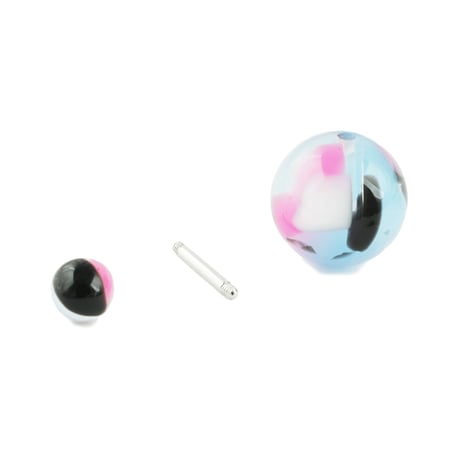 ペイント マーブル 16G  スレートバーベル イヤーロブ 軟骨 ボディピアス  サージカルステンレス316L アクセサリー：NP180701