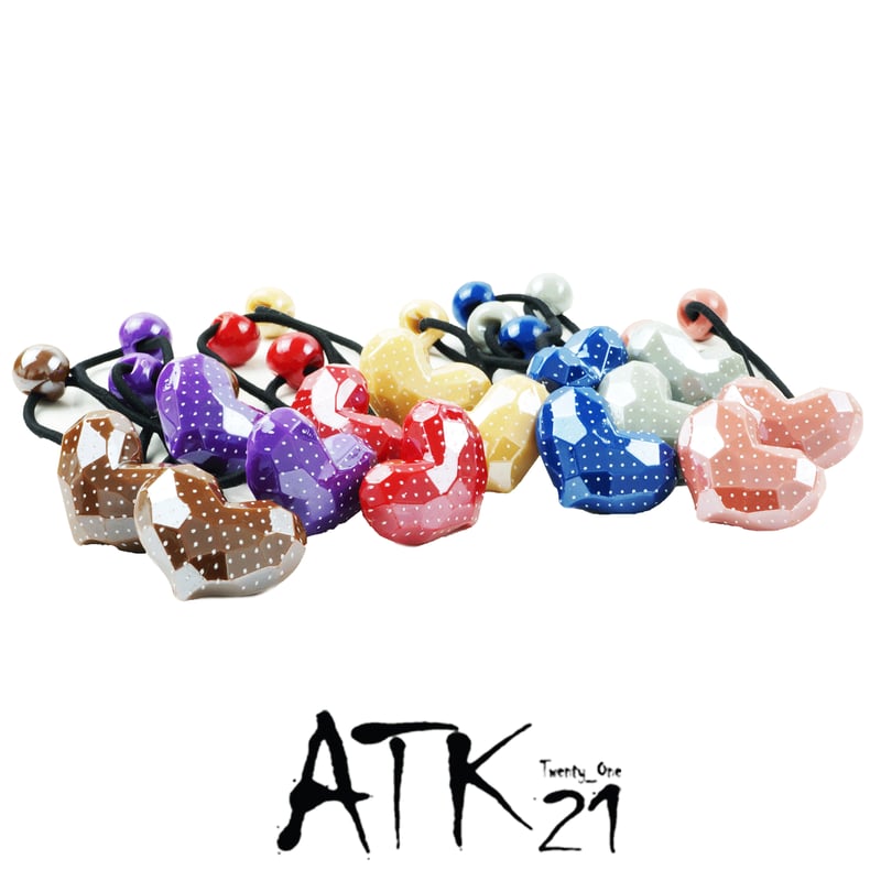 確認　ヘアゴム ヘアリボン ツインテール　864　ドット　水玉　ネイビー 水玉 リボンのヘアゴム | iichi 日々の暮らしを心地よくする