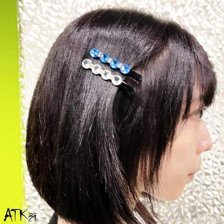 ダイヤモンドカット サークルビーズ ストーン 髪留め ヘアピン ヘアクリップ ダッカール 簡単ヘアアレンジ レディース ヘアアクセサリー