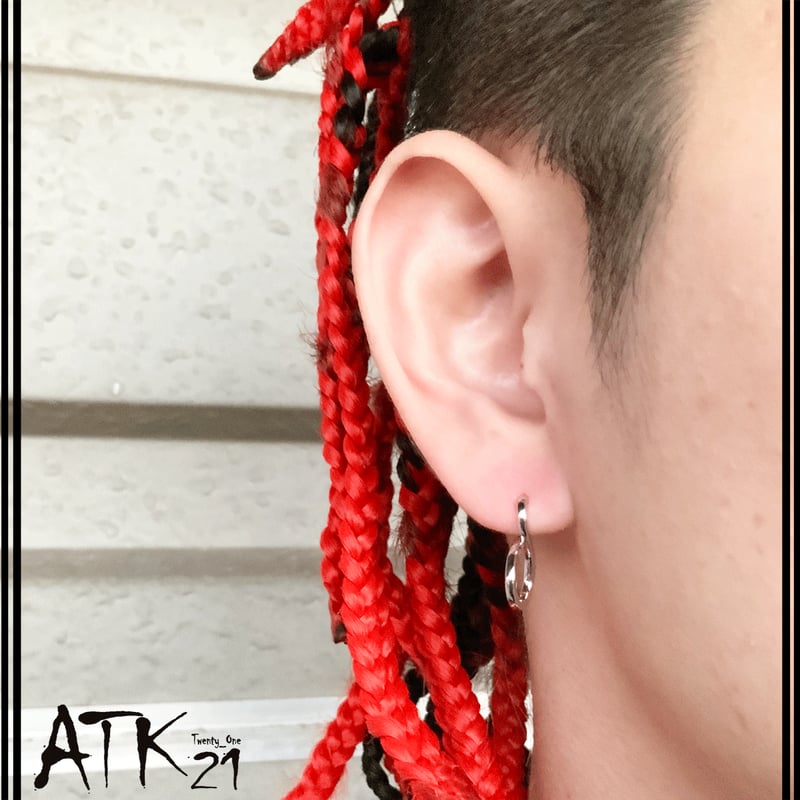 両耳用（2個セット） ∞ 無限大 インフィニティ フープ リング ピアス