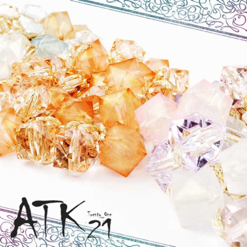 ジャラジャラヘアゴム ナチュラルストーン(染翡翠) かんざし 木の葉