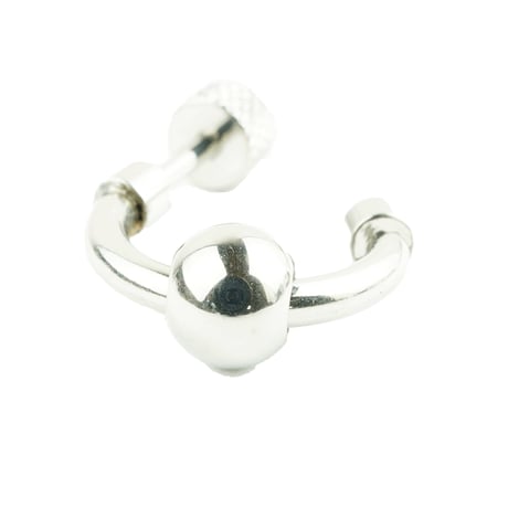 片耳用（1個売り）フープ  シルバーボール 16G ステンレスピアス Surgical Steel 316L 軟骨 ボディ メンズ レディース ユニセックス アクセサリー：MPS171004