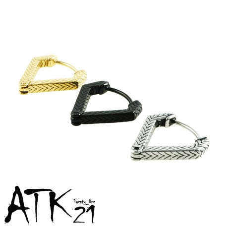 片耳用（1個売り）シンプル トライアングル 三角形 フープピアス ステンレスピアス Surgical Steel 316L  18G メンズ レディース ユニセックス アクセサリー