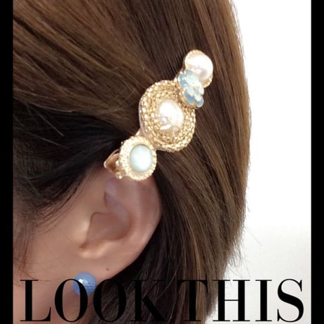 シースター フラワー パール ビジュー ヘアクリップ フォーククリップ 前髪 レディース ヘアアクセサリー 大人可愛い：HD160209