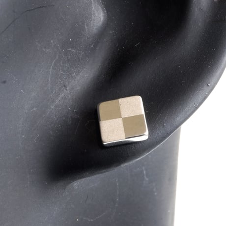 両耳用（2個セット） スクエア シンプル スタッド ピアス メンズ レディース ステンレス シルバー アクセサリー