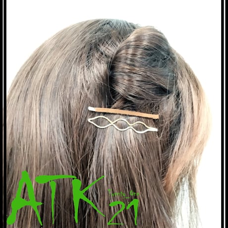 (3本セット) シンプル スエード ゴールド プレート ヘアピンセット ヘアアクセサリー：HA160804