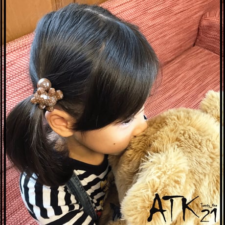 (2点セット） ベアー cute くまちゃん 子供用ヘアゴム ツインテール ヘアポニー 卒業式 入学式 発表会 七五三 結婚式 パーティ 子供 キッズ 女の子 ヘアアクセサリー：HGK190901