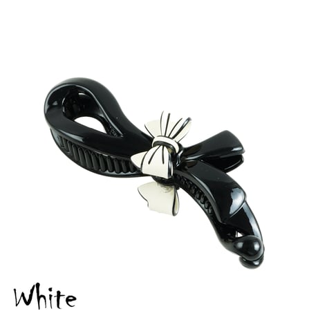 リボン 上品 シンプル バナナクリップ おしゃれ 大人アクセ 髪留め しっかり留まる レディース 簡単ヘアアレンジ ヘアアクセサリー：BNN181205