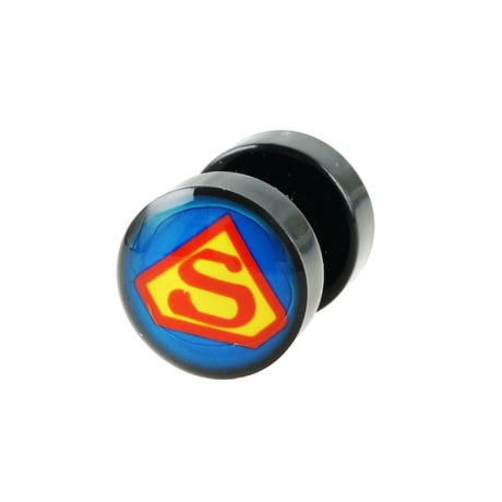 （4点Set）スーパーマン スーパーヒーロー アメコミ モチーフ バーベルピアス ボディピアス 軟骨 スタッド ピアス ステンレス  メンズ レディース ユニセックス アクセサリー：PBS181103