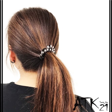 (4点セット)スプリングゴム ヘアゴム メタリックカラー ヘアポニー 髪留め メンズ レディース ユニセックス ヘアアクセサリー：HGS180501
