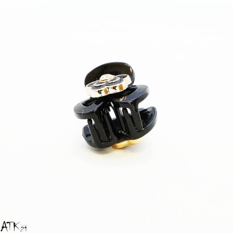 カメリアモチーフ ミニバンスクリップ プチヘアクリップ かわいい レディース ヘアアクセサリー：HBS170704
